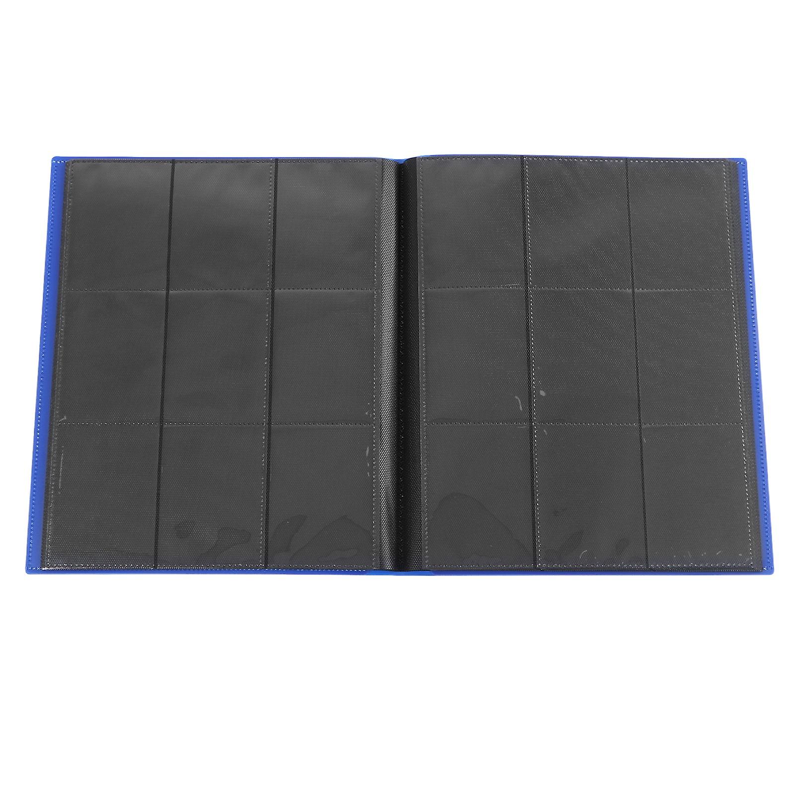 9 Pocket Trading Card Binder Multipurpose Waterproof Portable Game Card Storage Book for Home Travel Light Blue 