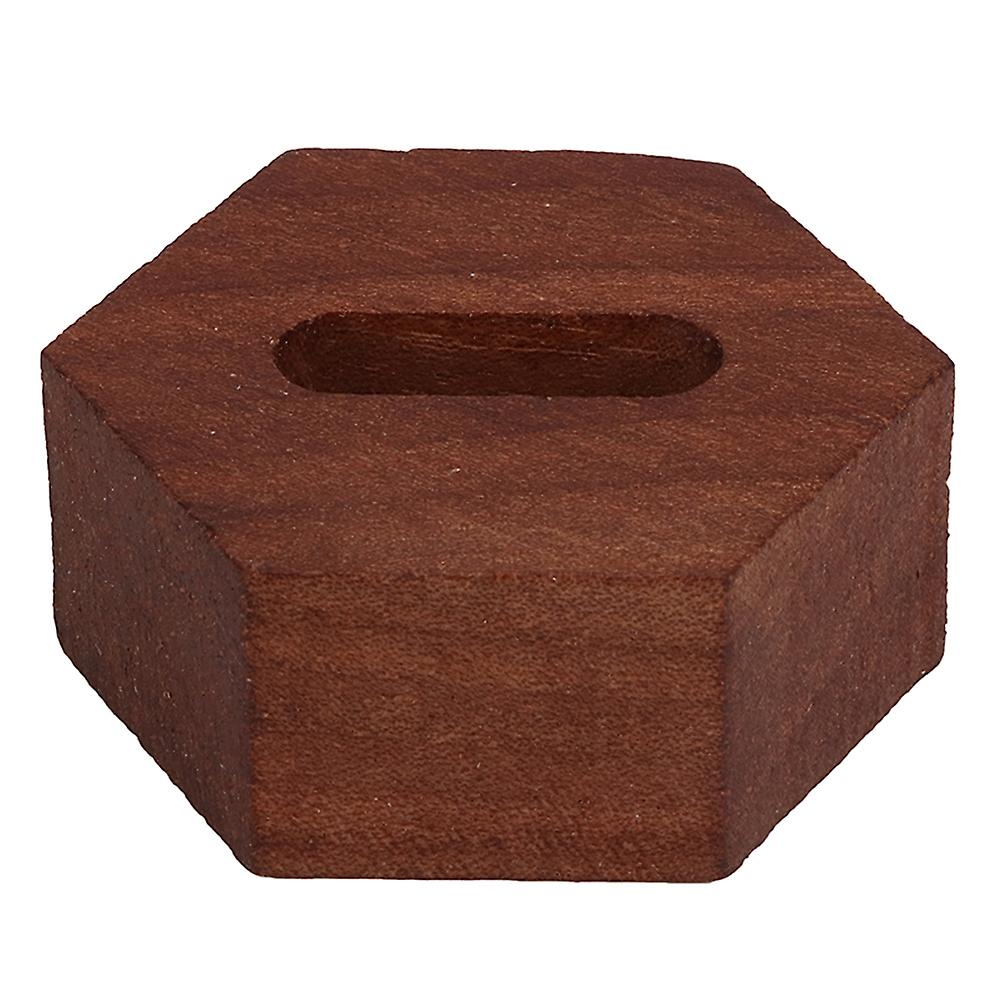 Walnut Ring Display Holder Stand Delicate Jewelry Display Showcase Storage for Store ShopHexagonal
