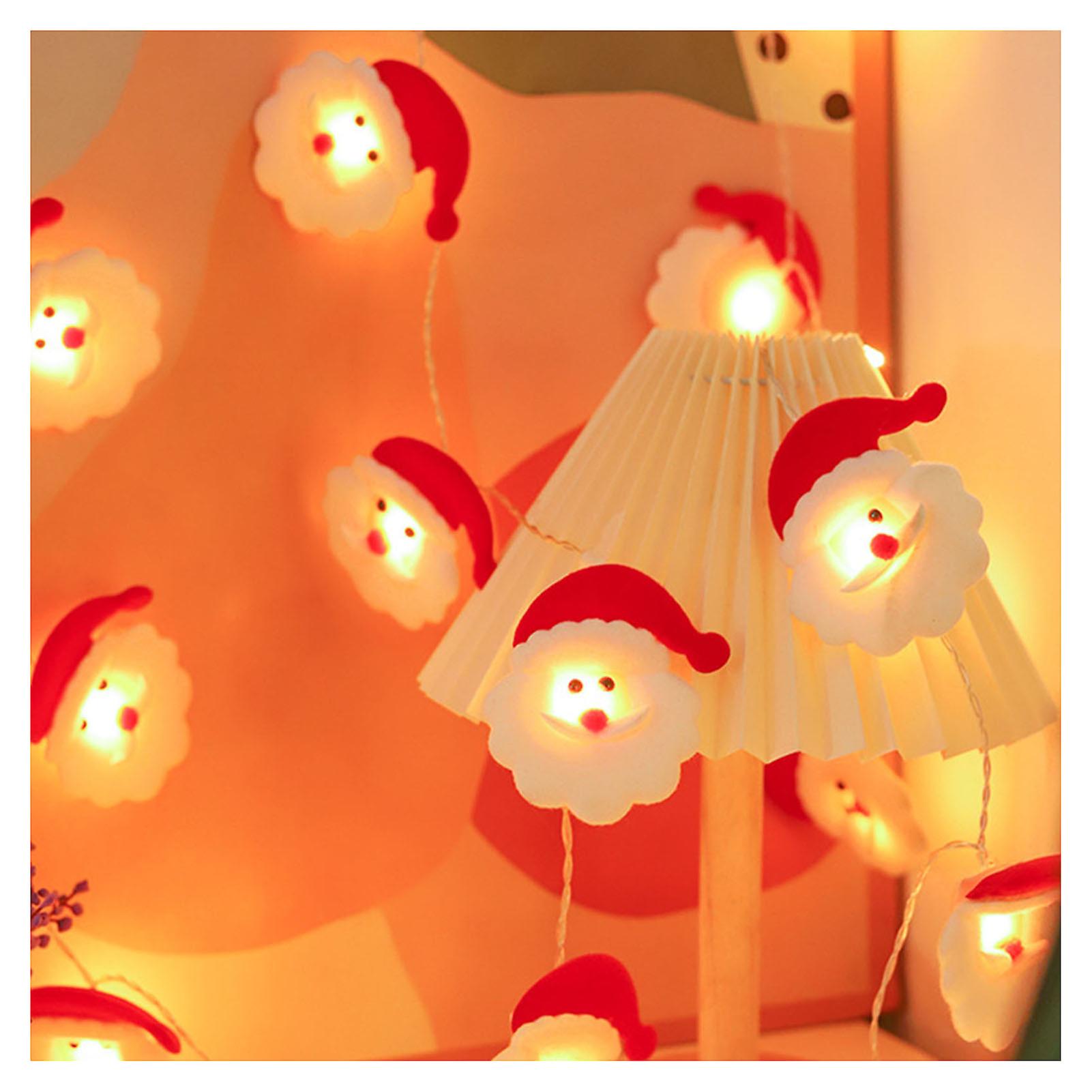 Christmas Plush Doll String Lights Easy To Use Lovely Plush String Lights For Christmas Tree Decoration