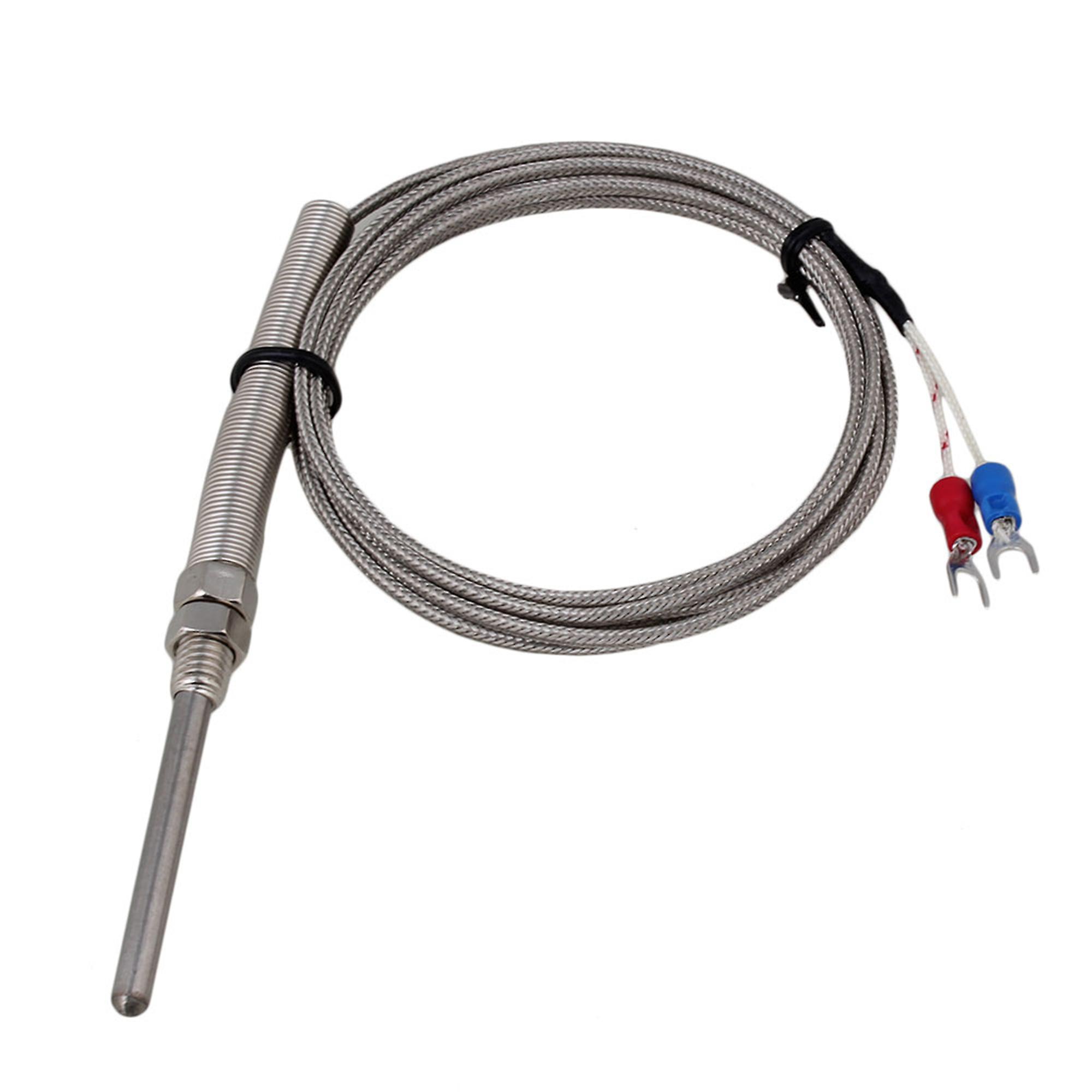 5PCS K Type Thermocouple Temperature Sensors 2 Meters Cable for Industry