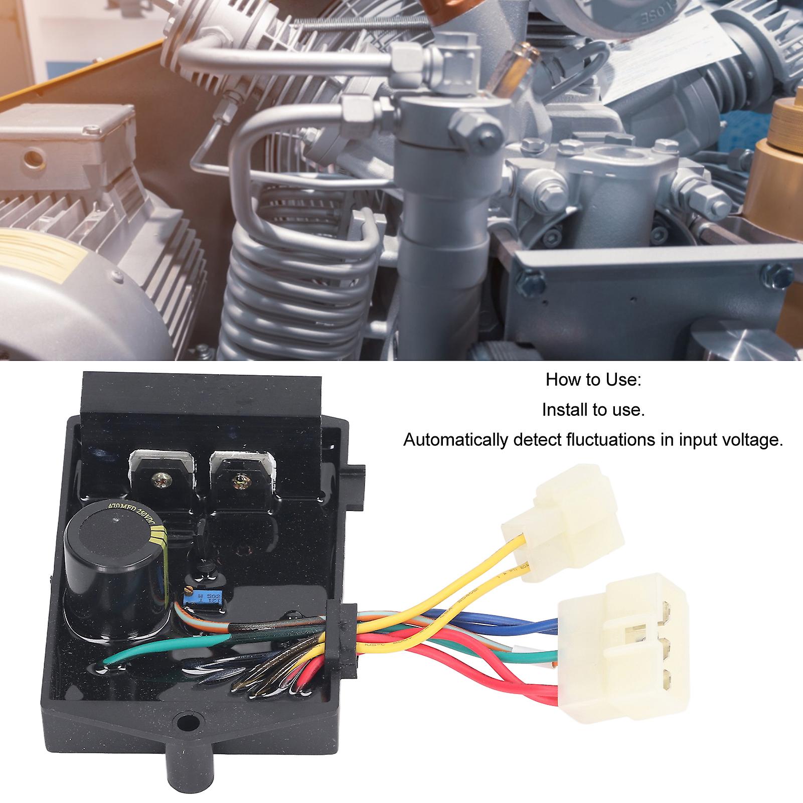 Automatic Voltage Regulator AVR 1 Phase 8 Wire 470MFD DC for 8.5‑15KW Generator