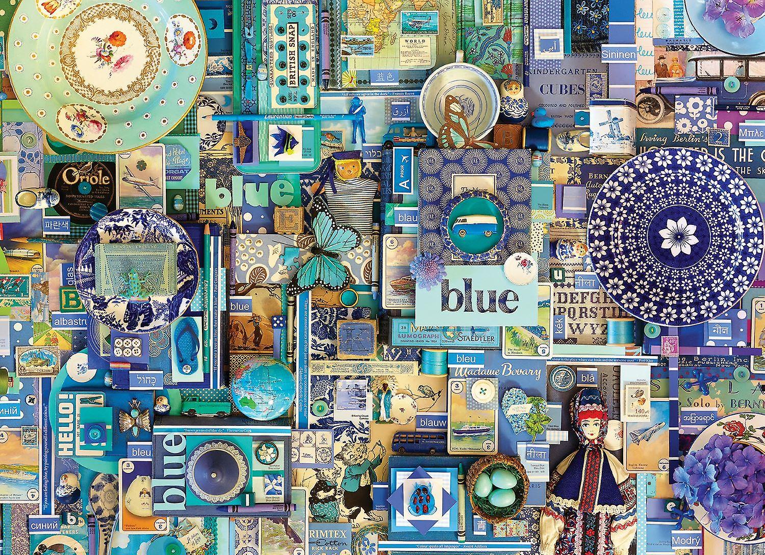 Cobble Hill Blue Jigsaw Puzzle (1000 Pieces)