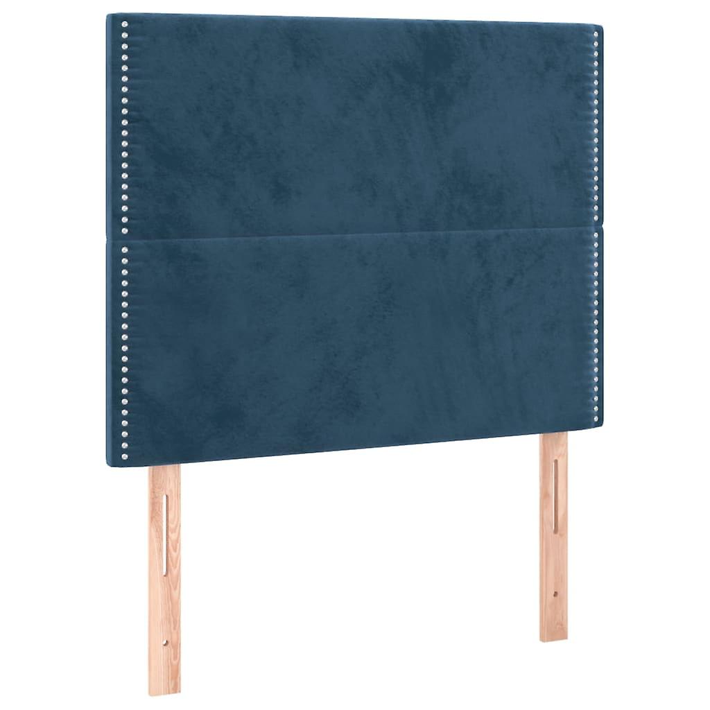 Kopfteil Dunkelblau 90x5x118/128 cm Samt