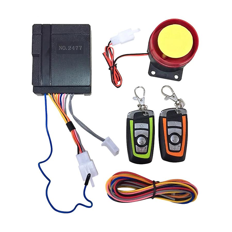 Universal System Motorcycle Alarm 12V Engine Remote Start Vibration Alarm Anti-Theft Protection Keyless Entry Engine Security~13083