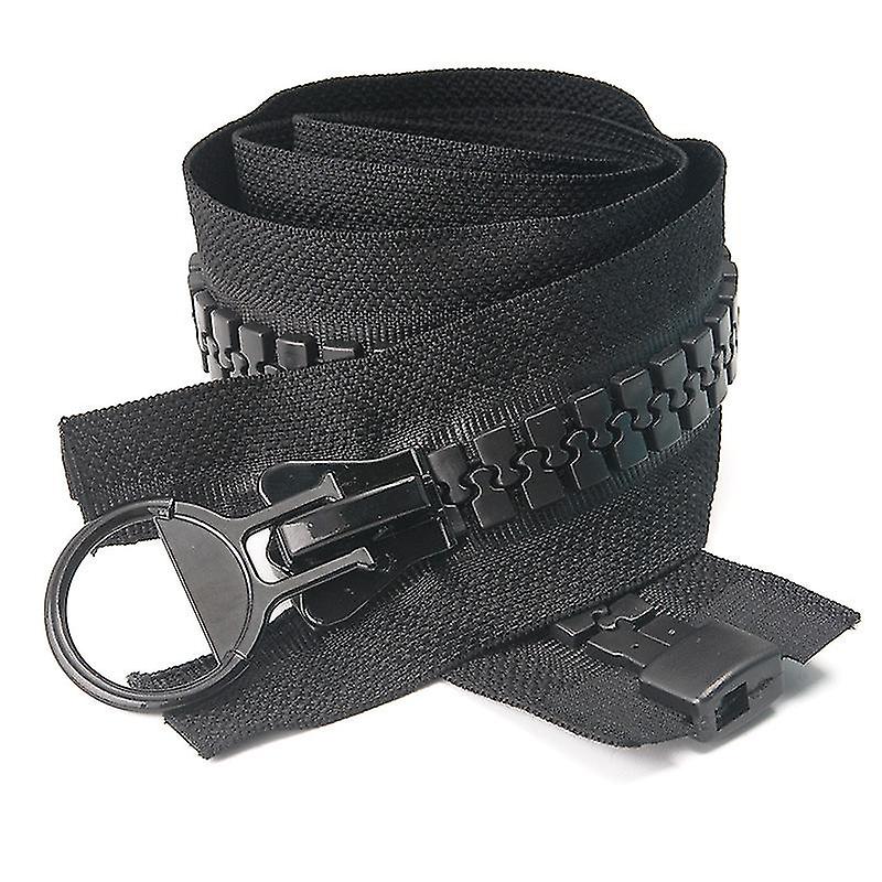 Separating Jacket Zippers, 1 Pc 80cm Double Open Super Large Plastic Zipper Pullers Black Teeth Heavy Duty Zippers For Diy Sewing Tailor Crafts Bags T