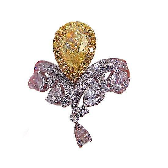 Rhinestone Crown Ring Sparkling Elegant Luxury Opening Adjustable Finger Ring Gift