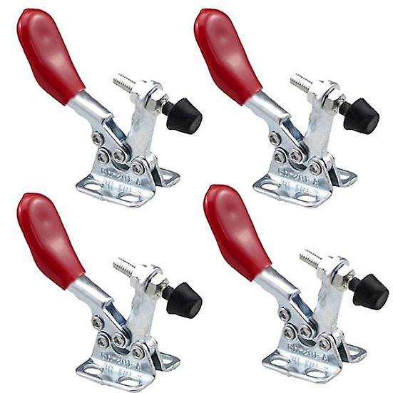 4 Pcs Antislip Covered Hand Tool Toggle Clamps Durable Metal Horizontal Clamp