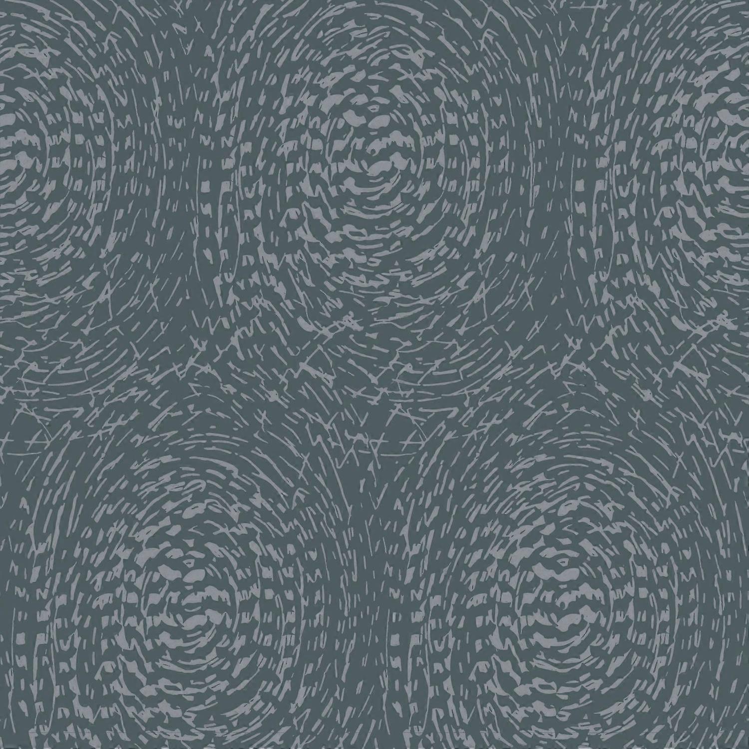 Graphic non-woven wallpaper wall Profhome 333731-GU smooth with graphical pattern matt blue silver
