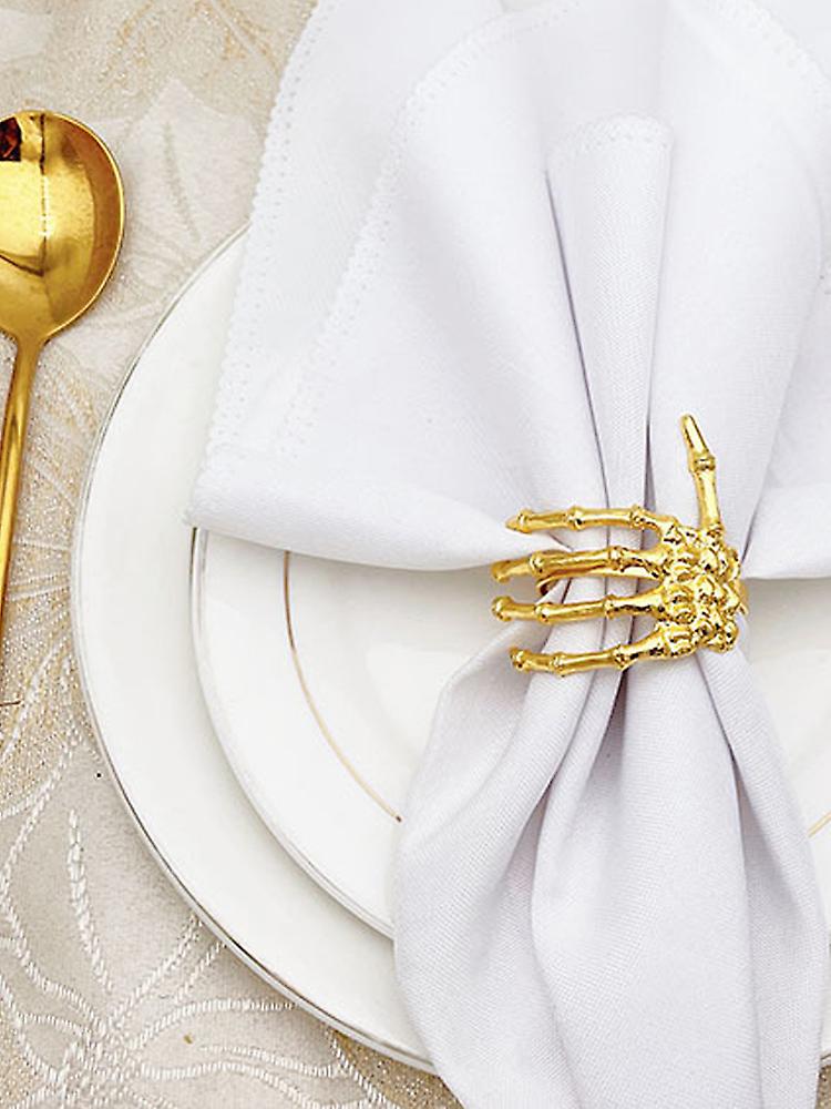 ワイン食器ハロウィンナプキンバックルゴーストハンドナプキンリング合金ナプキンリングシルバー