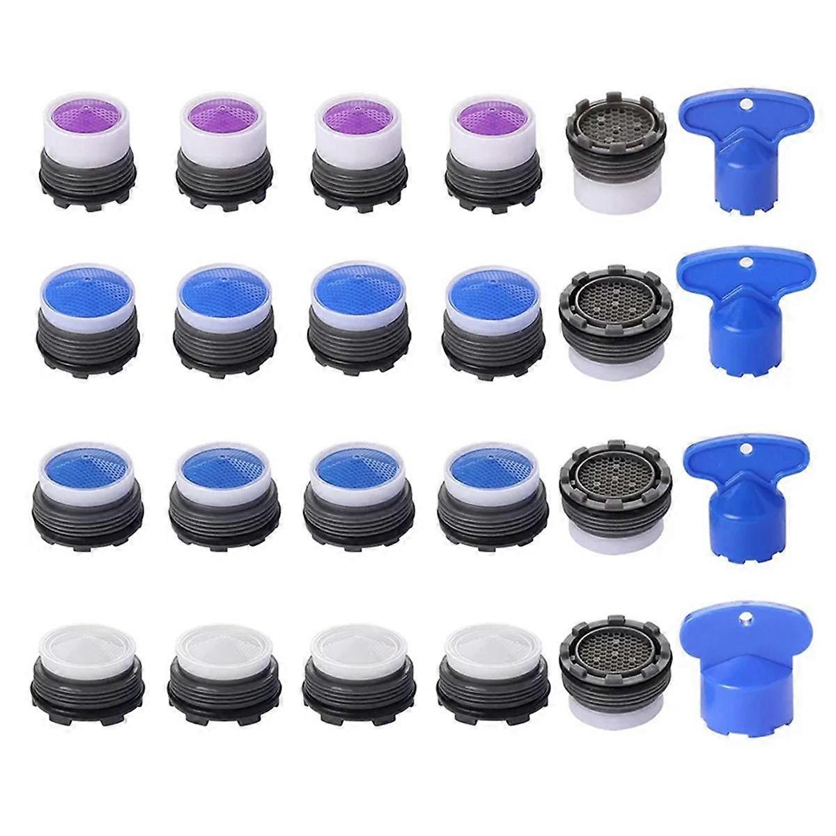 Kitchen Male Thread Water Saving Hidden Aerator Faucet Public Bathroom Accessories 24PCS 16.5mm 18.