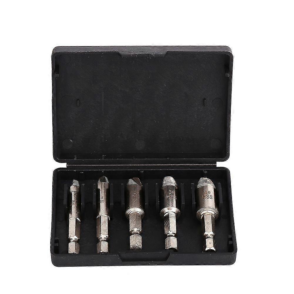 Extractor Remover Drills Tool Set - Bolt Remover Drill Bits 14 Hex Shank with Case