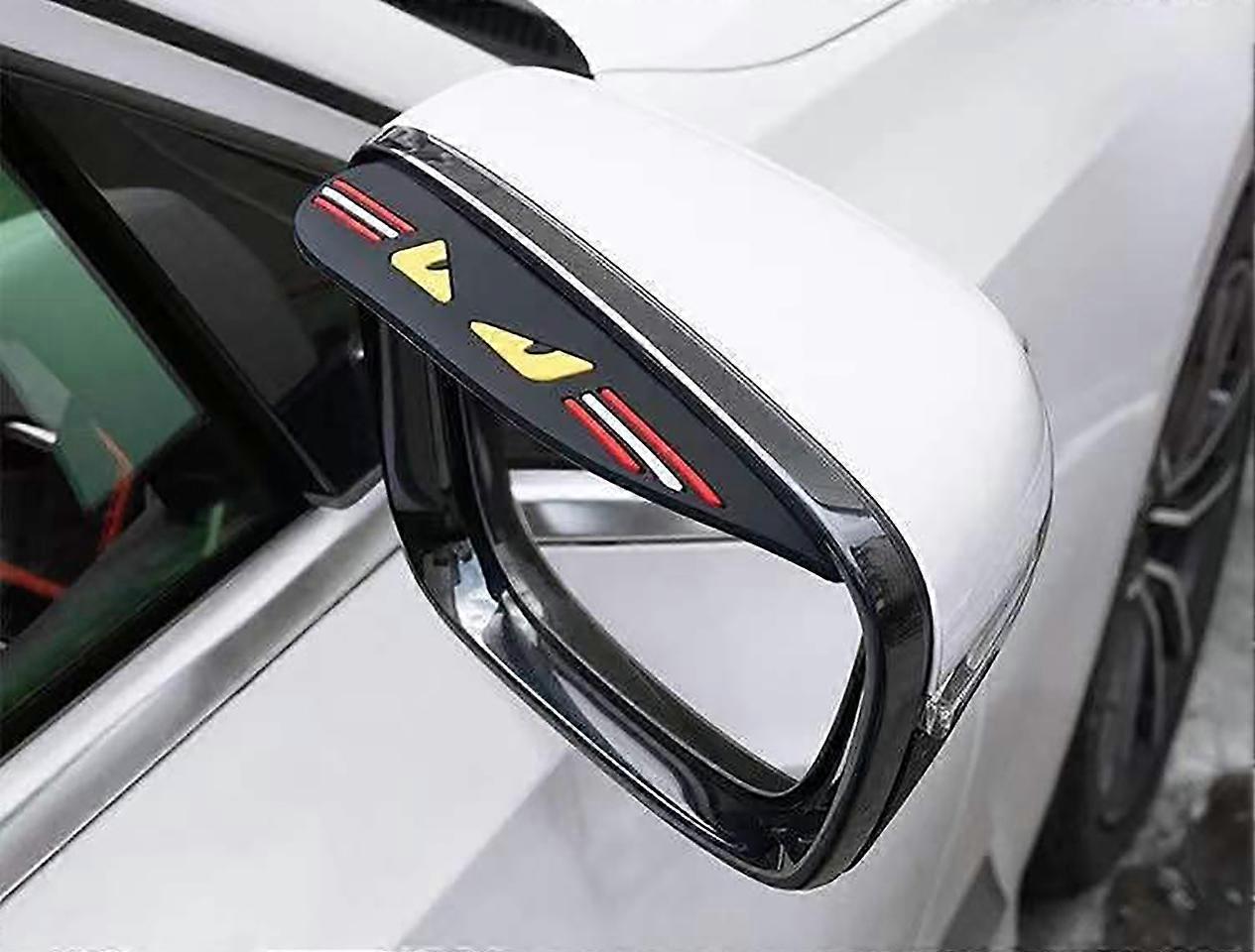 Car Rearview Mirror Rain Cover, Can Be Used In Most Cars and Vehicles (2 Black, 2 Transparent)