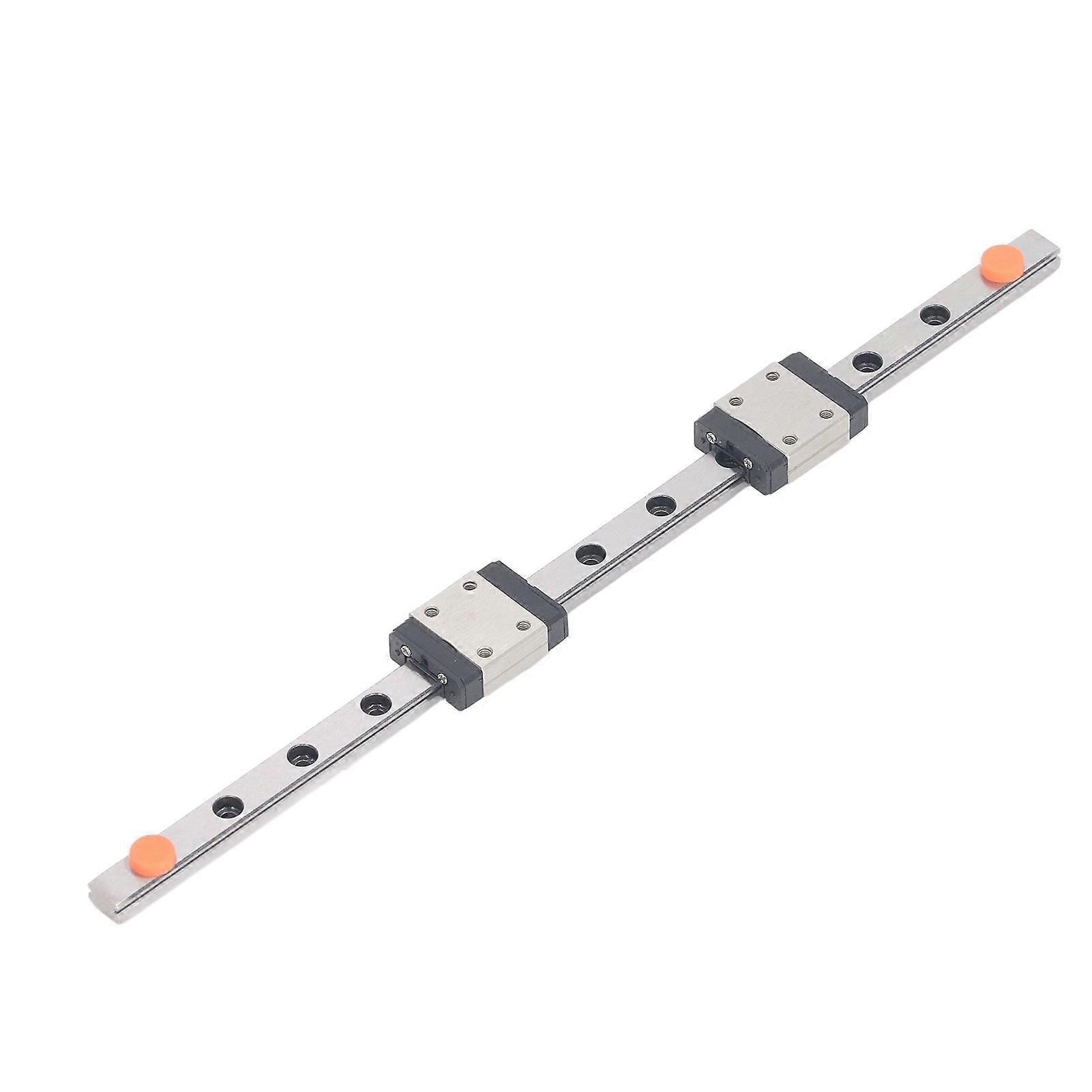 MGN7C Linear Guide Rail High Accuracy 4 Point Contact Smoothly Operation Linear Rail Slide with 2 Sliders 200mm / 7.87in