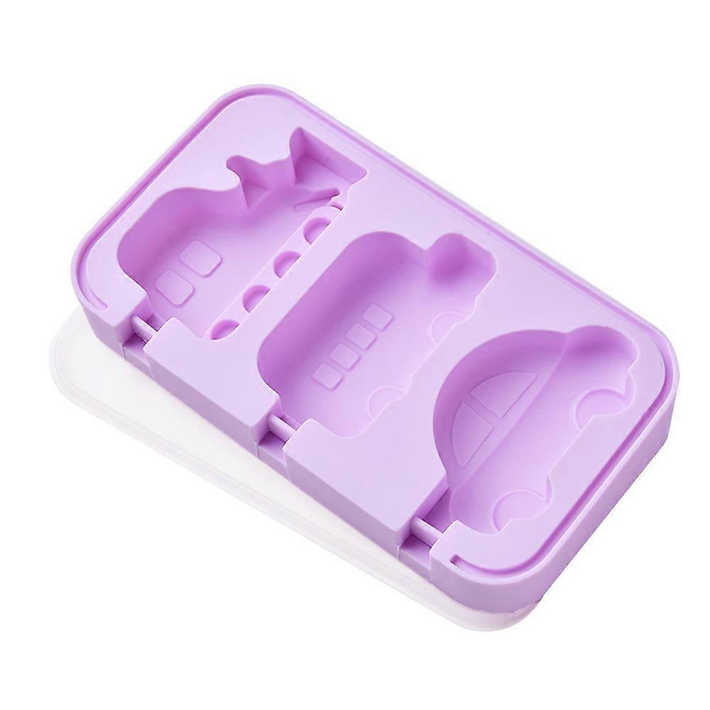 Reusable stick cartoon animal cute ice cream mold Interesting popsicle mold with lid does not contain bisphenol A.