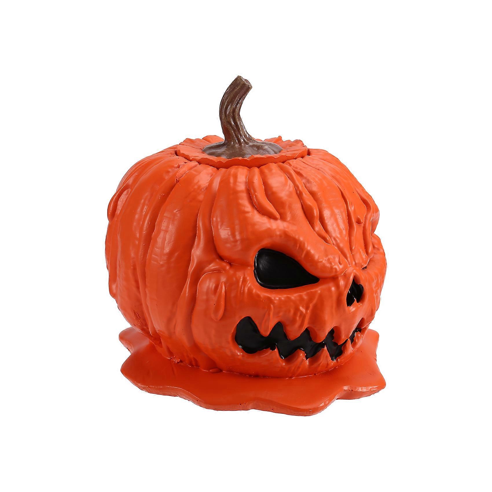 Halloween Pumpkin Snack Bowl Melting Skull Bowl with Lid Table Decoration Reusable Halloween Candy