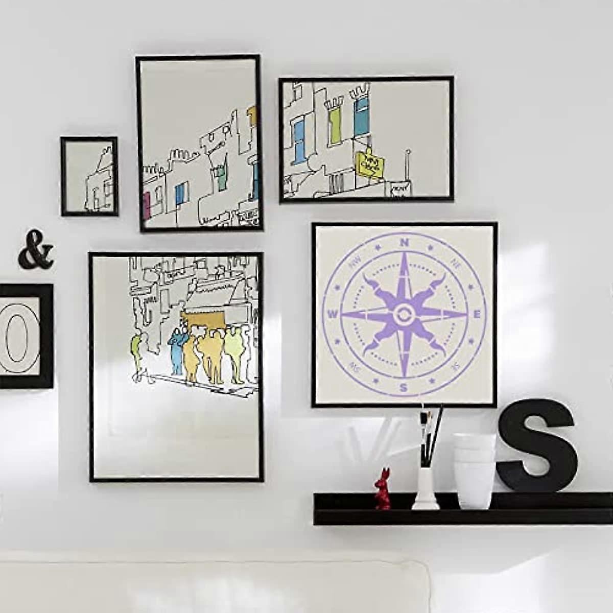 Large Compass Stencils 12x12 Inch Reusable Compass Rose Stencil ...