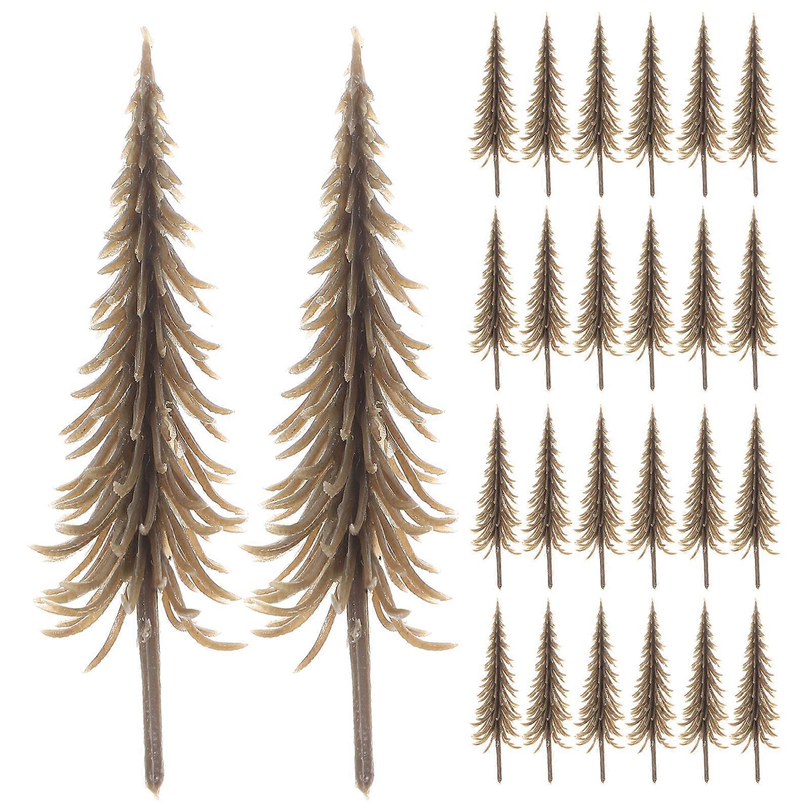 100pcs Sand Table Miniature Trees Models Realistic Miniature Cedar Model Micro Landscape Accessory