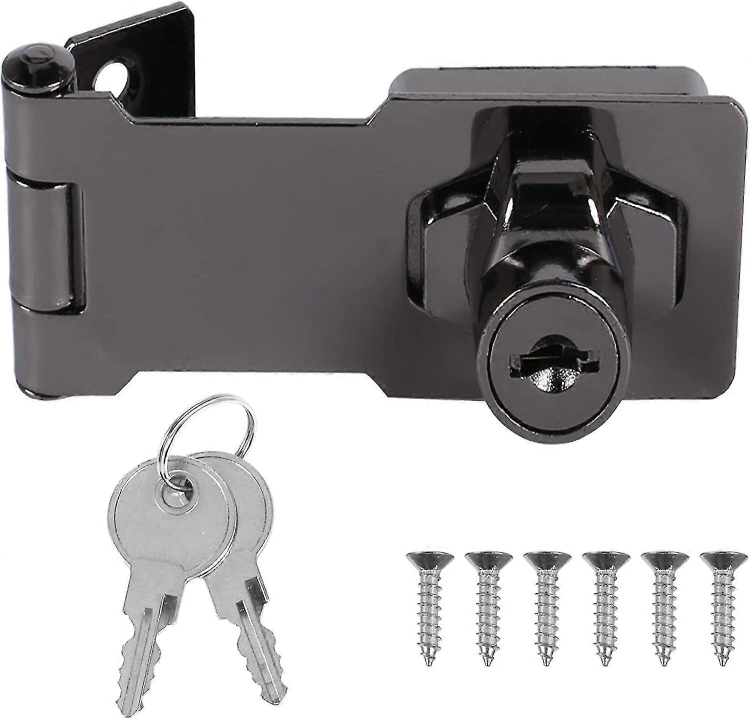 90ロータリーロックハスプ引き出しロック穴なし南京錠厚膜接続シャフトJskee