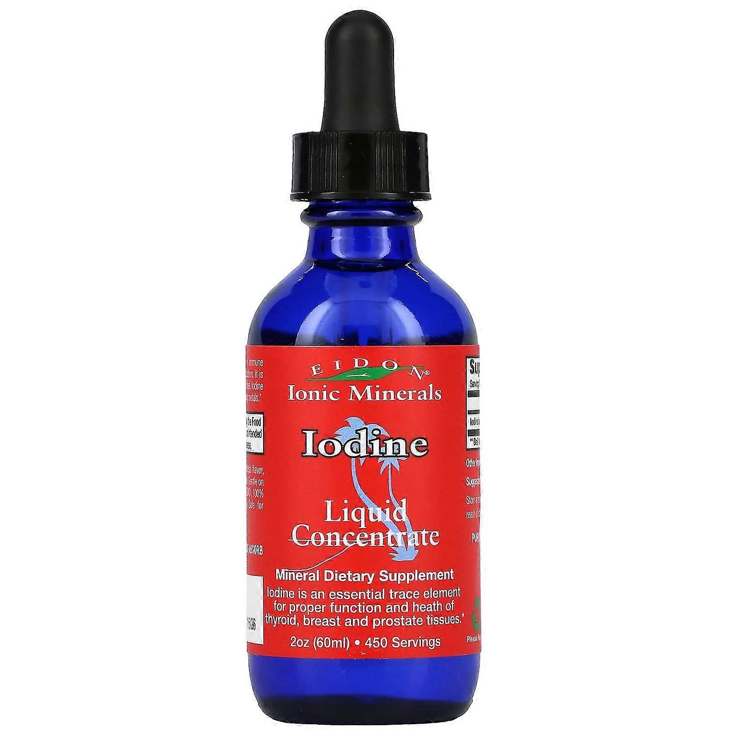 Eidon Ionic Minerals, Iodine, Liquid Concentrate,  2 oz (60 ml)