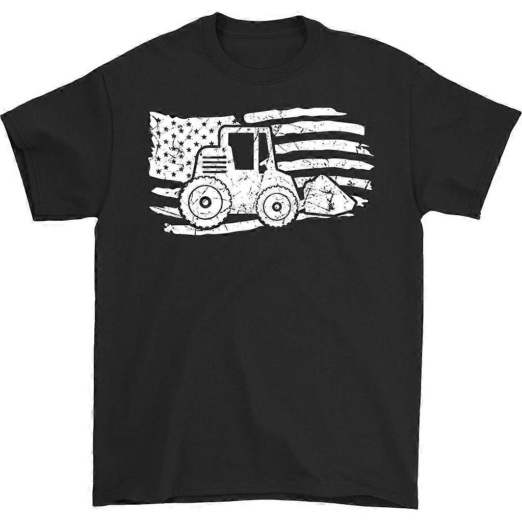 American Flag Excavator T-shirt