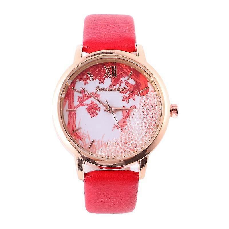 1pc Rabbit Women Watch Strap Bunny Wrist Watches For Girls Women Teenager Ladies Quartz Watch (Red)