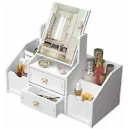 Desktop Cosmetic Mirror Drawer Style Mirror Table Mirror With Storage Box