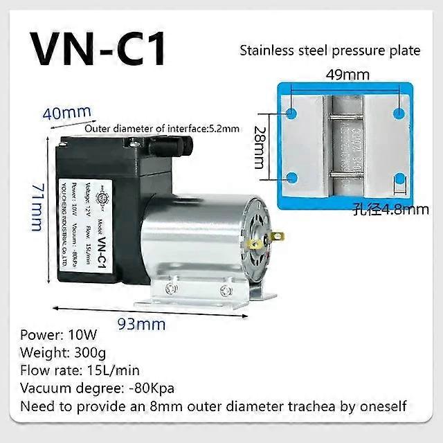 Dc 12v 24v 12l/min 15l/min Miniature Vacuum Small Negative Suction Diaphragm Pressure Pump Dual Purpose