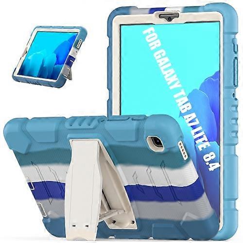 For Samsung Galaxy Tab A7 Lite 8.7 inch 2021 3-Layer Protection Screen Frame + PC + Silicone Shockproof Combination Case with Holder