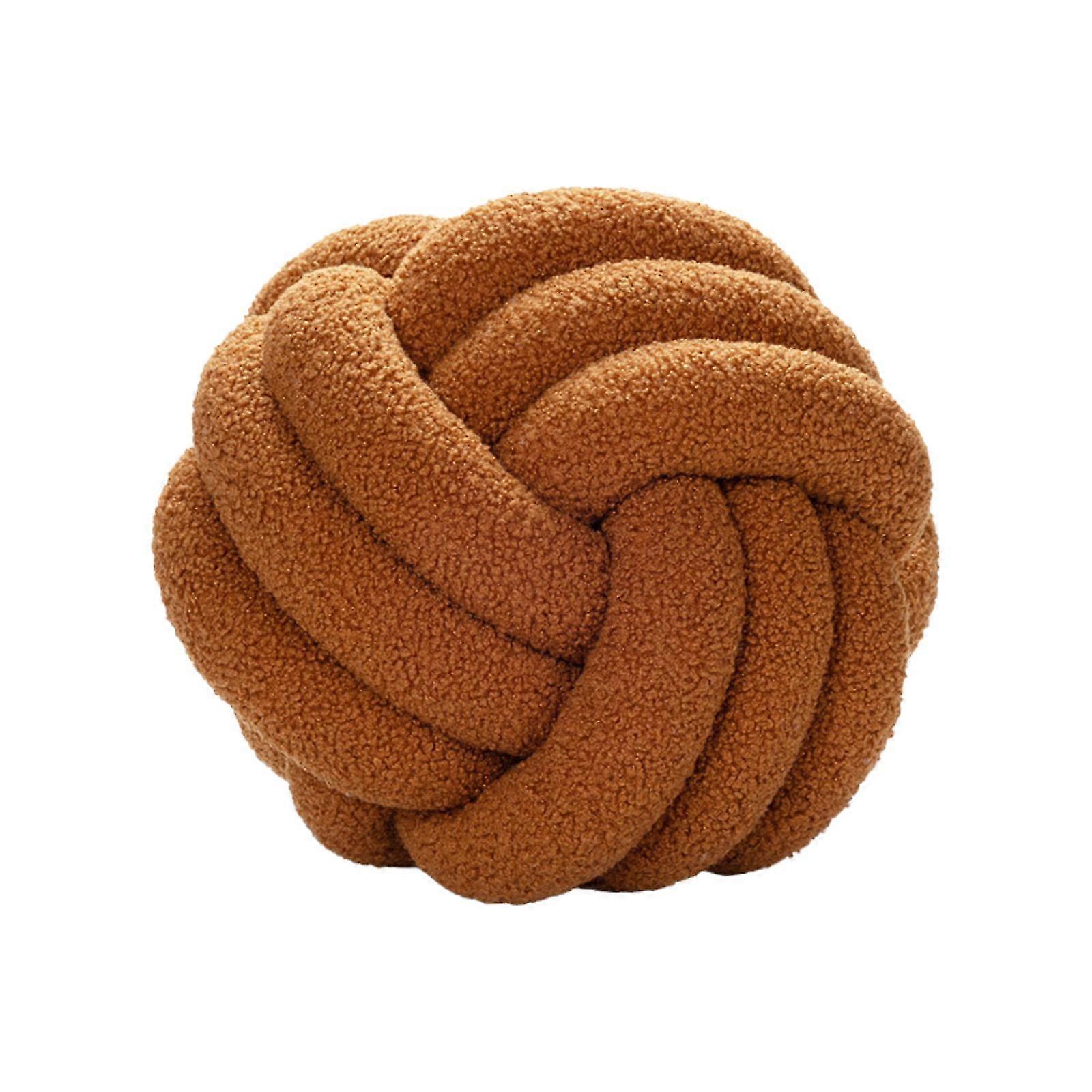 Handmade Knot Ball Pillow Ball Round Lamb Wool Cushion