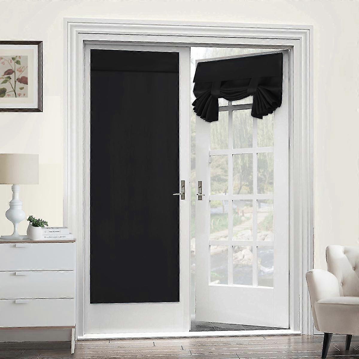 Wabjtam Curtain Panel, Door Wall Window Panel Screen, Black