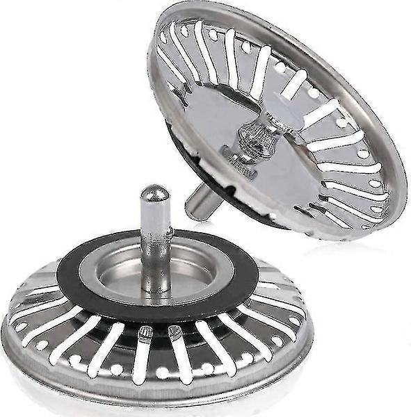 1 Pcs Stainless Steel+rubber Kitchen Sink Filter Sewer Drain