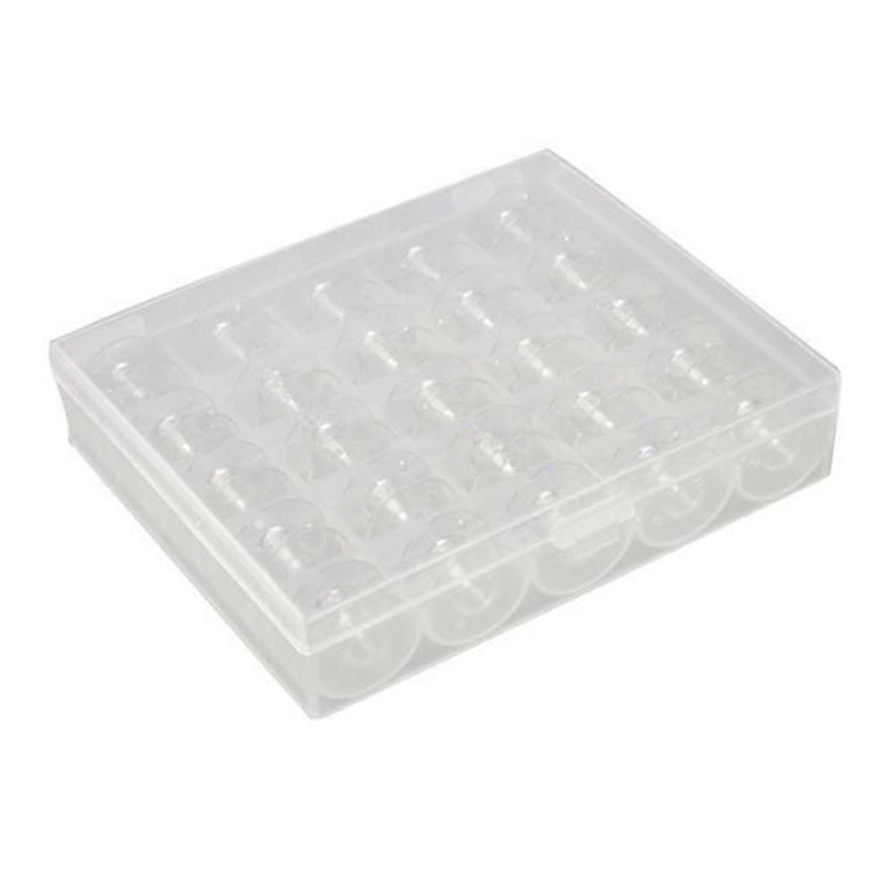 25Pcs/Box Transparent Sewing Machine Spools Cores Bobbins Winders Sewing Tool KAESI