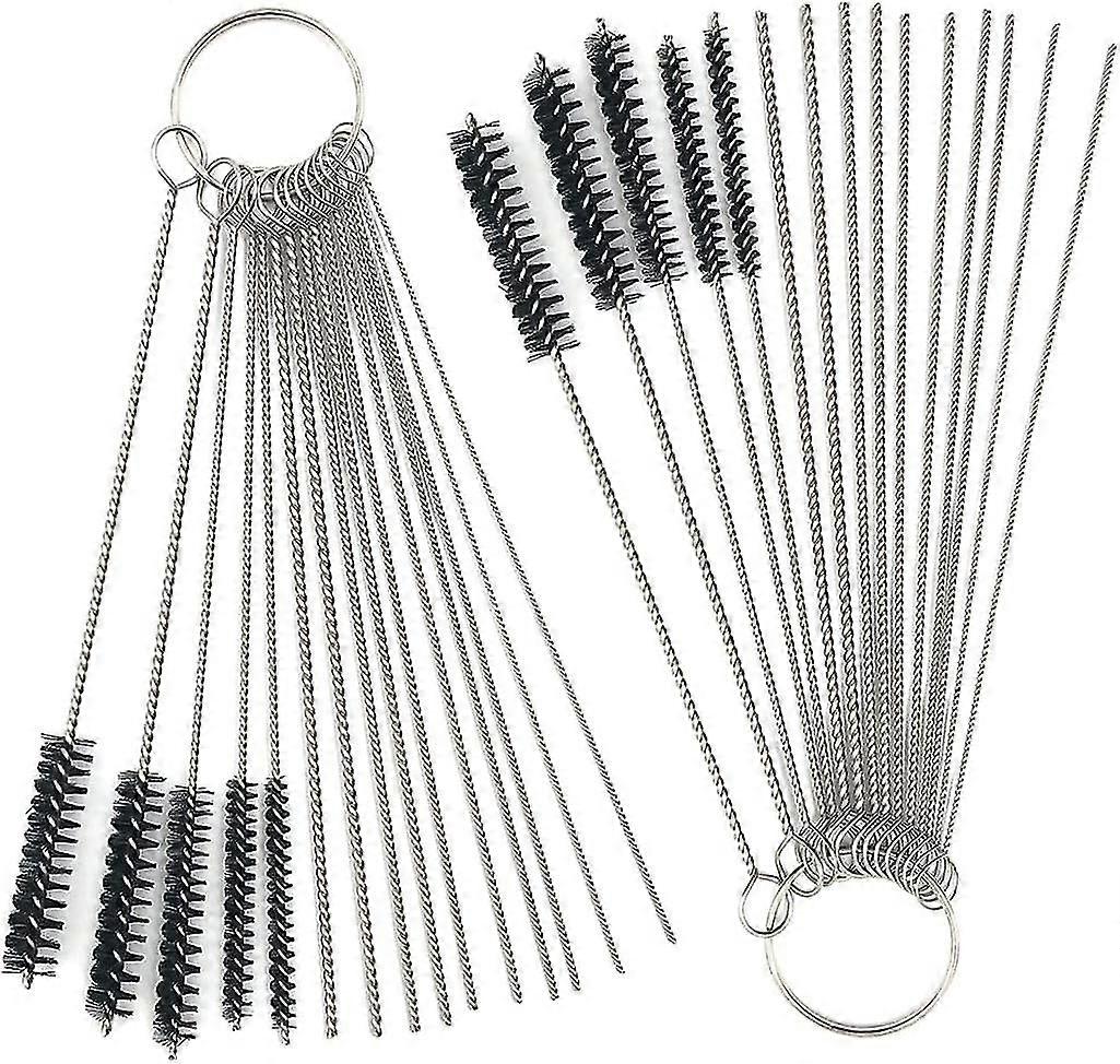 Carburetor Cleaning Tool Set - 20 Cleaning Needles with 10 Brushes