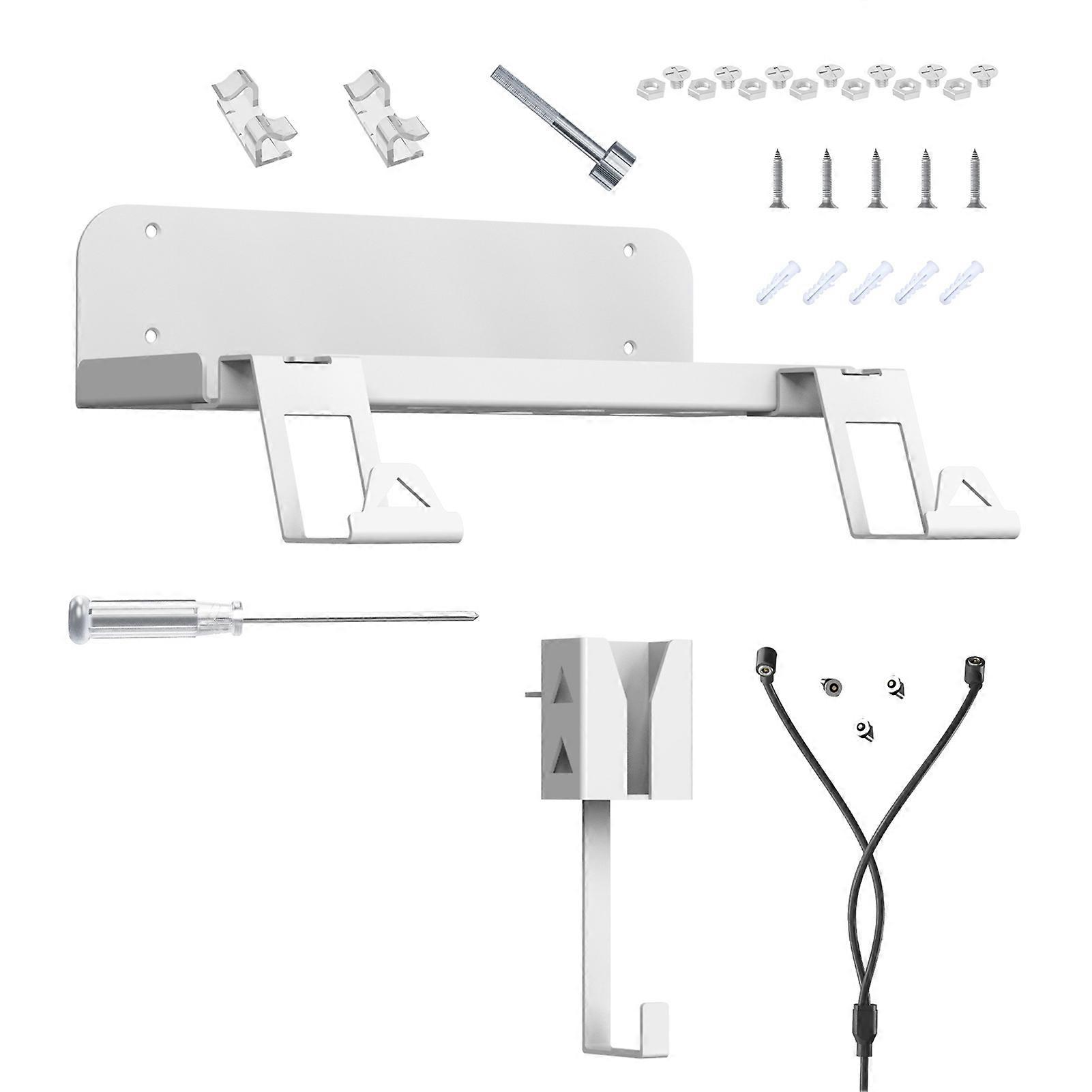 1 Set Game Console Bracket Shelf with Headphone Hanger Wall Mount Easy Installation Multifunctional Game Controller Holder Compatible Ps5 KAESI