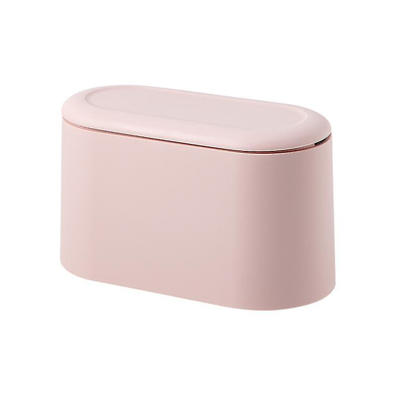 mini trash can with lid - removable small garbage can(pink)