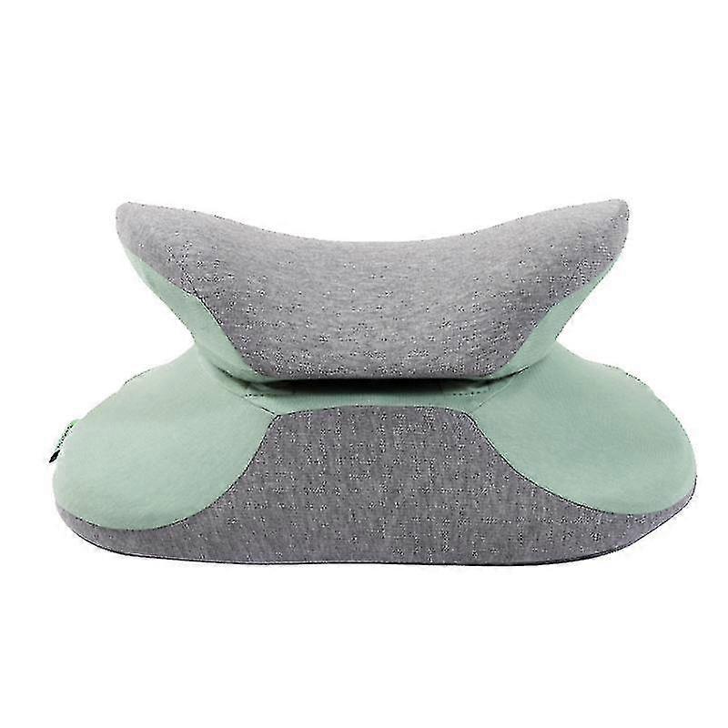 Foldable Nap Pillow Sleeping Mat Chair Back & Lumbar Support Cushions(38*33*15cm)(Green)