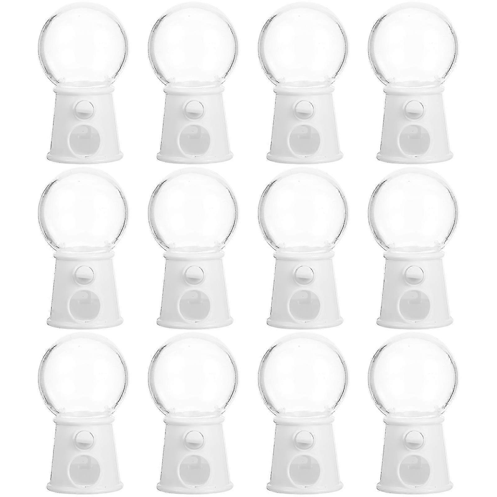 12 stks Mini Gumball Machines Mooie Snoep Dispenser Creatieve Bruiloft Snoep Doos Taart Decor-QH