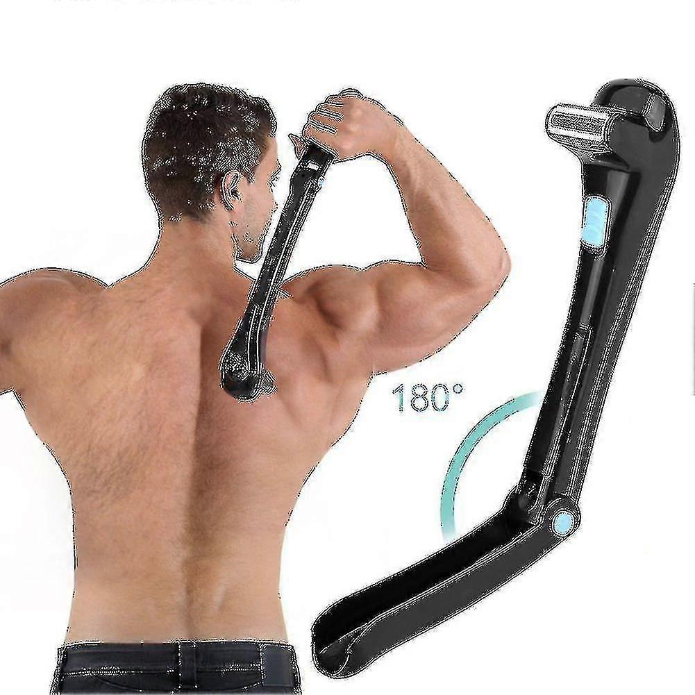Back Razor, Electric Foldable Cordless Cordless Shaver Black