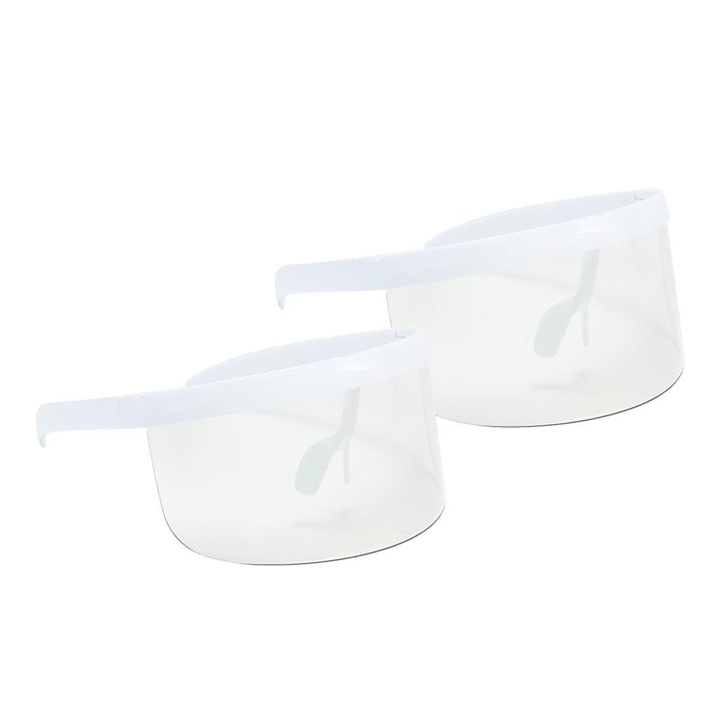 2Pc Sunglasses UV Protection Goggles Oversize Frame Eyewear Glasses Visor