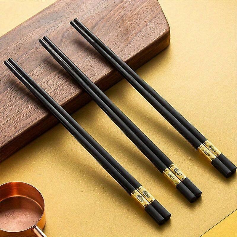10Pairs Chopsticks, Non-slip Reusable Chop Sticks, Paint-Free Wax-Free Premium High Temperature Resistant Chinese Chopsticks For Cooking Eating, Dishw