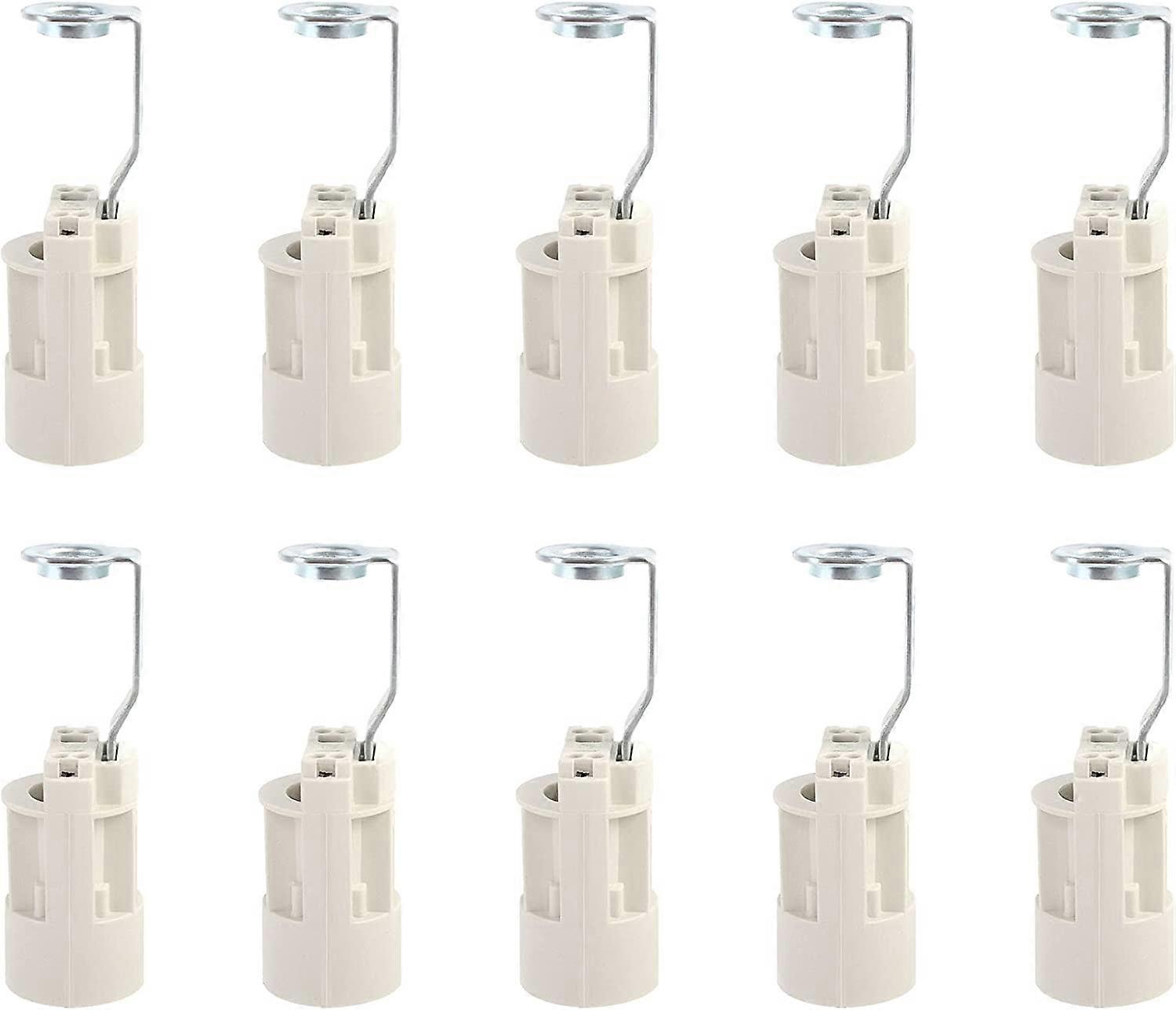 E14 Bulb Base Adjustable E14 Lamp Sockets Converter E14 Sockets Bayonet Socket Candle Lamp Holder for LED Bulb 10 PCS (White70mm)