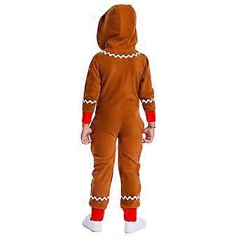 Costume Uomo Pan Di Zenzero Per Natale E Halloween - Tuta Intera Con Cappuccio, Maniche Lunghe E Pantaloni - Cosplay Divertente