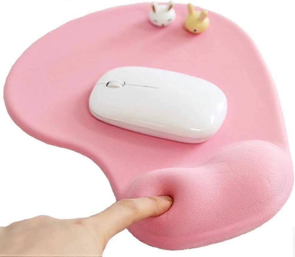 Tappetino per mouse da ufficio con supporto per polso in gel - Tappetino per mouse desktop da gioco ergonomico Poggiapolsi - Design Gamepad Mat Base in gomma per computer portatile (01pink)