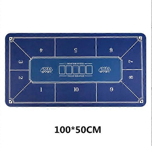 100*50cm Texas Hold'em Poker Tablecloth 3mm Thickened Print Rubber Mini Poker Table Cloth Quality Casino Game Table Mat Layouts