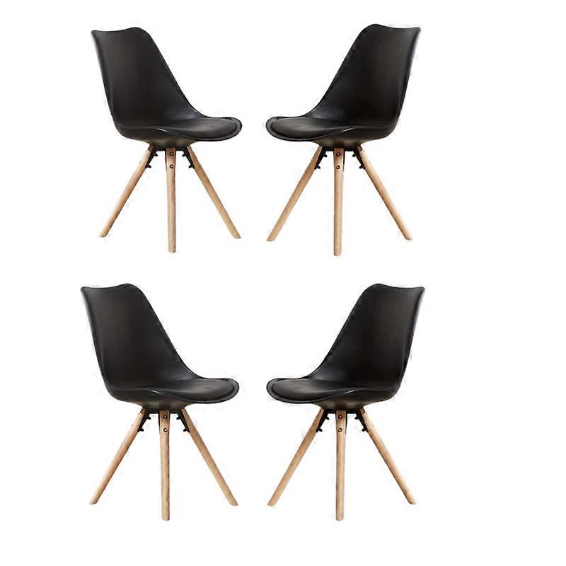 Sofiya Dining Chairs With Wooden Legs - Set Of 4
