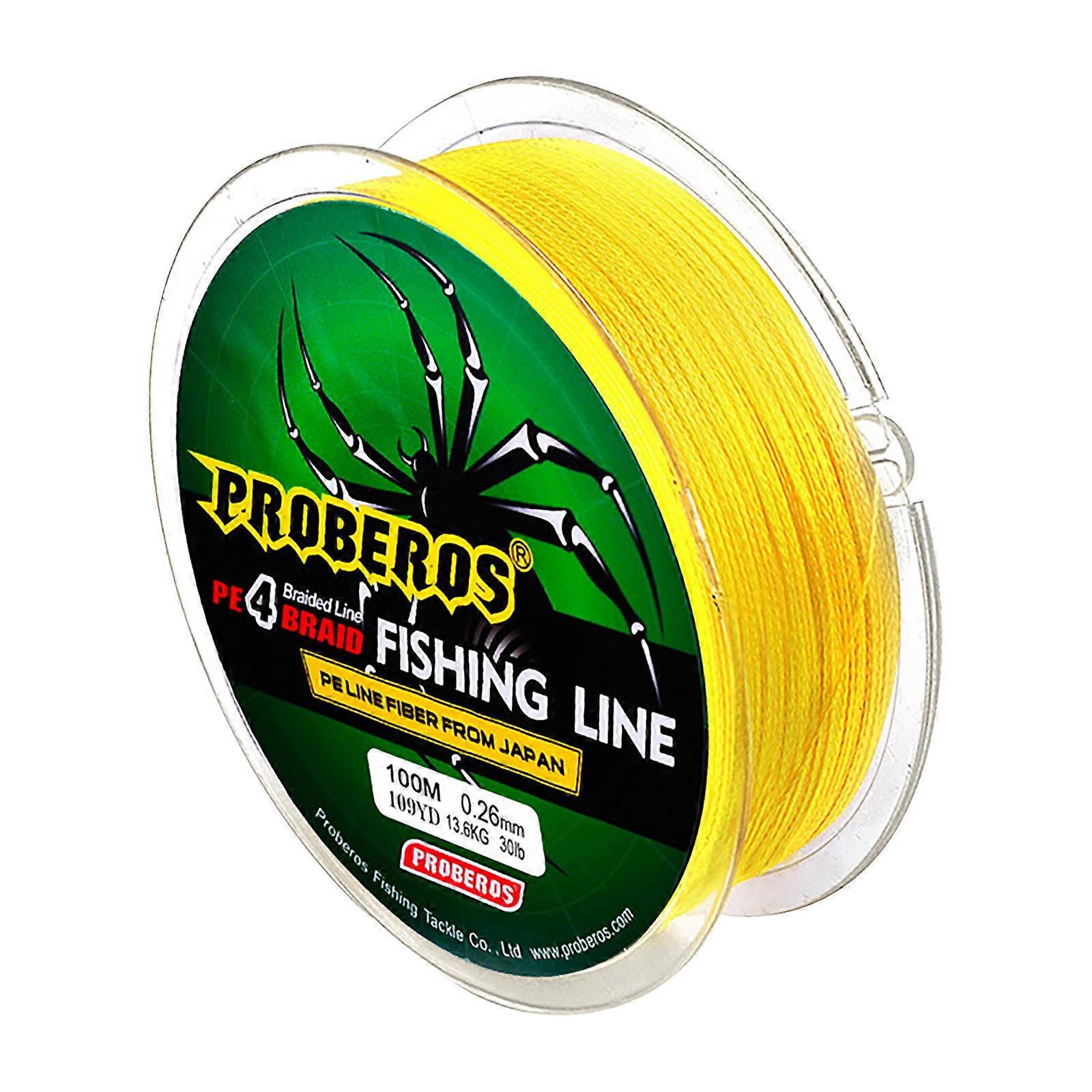 Yellow 100 Meters Vigorous Horsefish Line 5 Colors PE Line 0.4#-2# Line Green Label 5.0