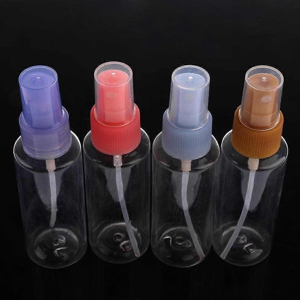 4 Piece 50ml Plastic Refillable Spray Bottle Perfume Lotion Liquid Container