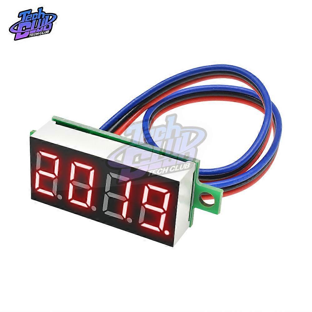 DC 0V-100V Digital Voltmeter 0.36 inch 3 Wire 4 Bit Precision Voltage Meter LED Panel Tester For Electromobile Motorcycle Car
