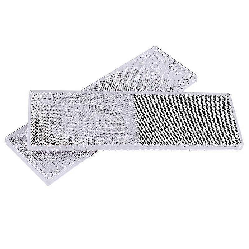 2pcs Plastic Rectangular Stick-on Car Reflector Reflective Sticker Safety Sign