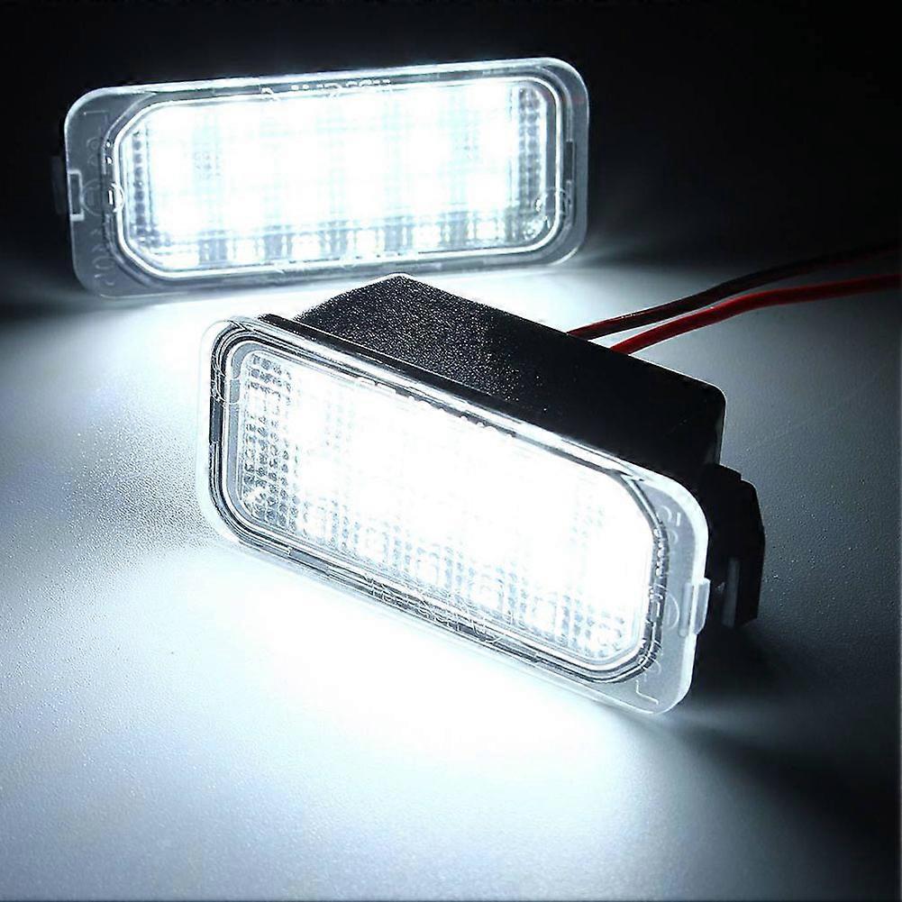 Xshinmotor LED License Plate Lights (2-Pack) For Ford Fiesta Focus C-Max S-MAX Mondeo Kuga Galaxy
